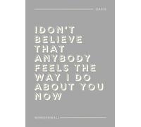 Oasis Wonderwall Lyric Poster (Print Only) (Grey, A3-29.7 x 42.0)
