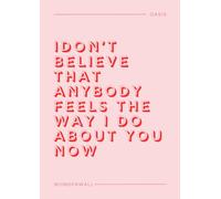 Oasis Wonderwall Lyric Poster (Print Only) (Pink, A3-29.7 x 42.0)