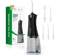 OasiSmile Water Flosser for Teeth, 350ML Large Water Tank, Home & Travel | Rechargeable Oral Irrigator, 5 Jet Tips, 4 Cleaning Modes with DIY Mode, IPX7 Waterproof for Orthodontic, Sensitive Gums