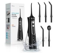 OasiSmile Water Flosser for Teeth Cordless, 300ML Lager Tank Portable Oral Irrigator with DIY Adjustable Pressure & 4 Modes,IPX7 Waterproof, 30-Day Battery, 2-Min Smart Timer - Home Travel Dental Care