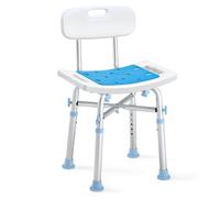 OasisSpace Heavy Duty Shower Chair with Back 500lb, EVA Padded Bath Seat with Height Adjustable Tube- Medical Tool Free Anti-Slip Shower Bench Bathtub Stool for Elderly, Senior, Handicap & Disabled