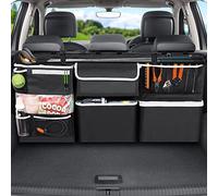 Oasser Car Boot Organiser, Car Boot Storage with 8 Different Functional Back Seat Storage Bags, Boot Tidy for Car SUV Truck MPV VAN Large, Black (E6A)