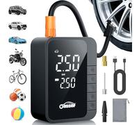 Oasser Car Tyre Inflator Air Compressor Cordless Electric Car Tyre Pump | Fast Inflation, Dual Values Display, 6000mAh, 150PSI,Auto Stop,LED Light,Type-C, Storage Bag, 5 Modes for Car Motor Bike Ball