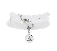 oasymala 108 Mala Beads Bracelet/Necklace with Buddha Charm - Meditation Beads, Yoga Jewelry, Prayer Beads, Zen Necklace - Ideal Gift for Spiritual Practice, One Size, Stone, No Gemstone