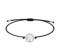 oasymala Adjustable Symbolic Bracelet for Women - Tree of Life, Angel, Four-Leaf Clover, Infinity Pendant with Crystal Accents, S, Nylon, no gemstone