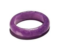 oasymala Natural Crystal Healing Agate Stone Ring Meditation Accessory for Men or Women (Amethyst)