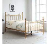 OAT Home Hampstead Traditional Style Antique Brass Effect Metal Bed Frame in Bronze | Size: Single OAT Home Bronze Single