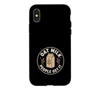 Oat Milk Latte Dairy Free Vegan Coffee Plant Based Case for iPhone X/XS