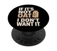 Oat Milk Latte Dairy Free Vegan Coffee Plant Based PopSockets Adhesive PopGrip