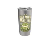 Oat Milk Matcha Latte Cafe Stainless Steel Insulated Tumbler