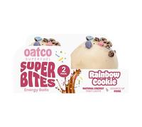 Oatco Superfuel Rainbow Cookie Super Bites (Energy Balls), Biscoff and White Chocolate Flavour Natural Energy Snack