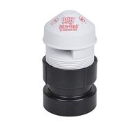 Oatey 3875339019 Sure-Vent 1.5 in. - 2 in. 160 Branch, 24 Stack DFU Capacity Air Admittance Valve with Straight ABS Schedule 40 Adapter, Black