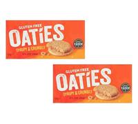 Oaties Gluten Free Syrupy and Crumbly Vegan Biscuits, Plant Based, No Artificial Colours or Preservatives, 160g,Pack Of 2