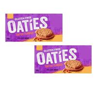Oaties Gluten Free Toffee Flavour Biscuits, Wholegrain Oats, Plant Based, Vegan, No Artificial Colours or Preservatives, Source of Fibre, 160g, 4 Biscuits per Pouch,Pack of 2