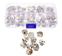 OATIPHO 1 Box No Sew Brooch Button Pins for Cardigan and Shirt Collar Clip, Alloy Material, Reusable Elegant Stylish Button Lapel Pins to Prevent Accidental Exposure