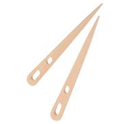 OATIPHO 1 Pair Wooden Weaving Needles Hand Knitting Tools for Tapestry Carpet Weaving Crafts DIY Supplies Beech Wood Double-Hole Large Eye Design for Handcrafts and Knitting Accessories