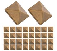 OATIPHO 100 Pcs Bronze Pyramid Studs 9mm 0. 35 Inch Iron on Spikes Flatback Metal Hot Fix Rivets for Clothing Leathercraft Jackets Shoes Bags Belts Punk Style DIY Accessories
