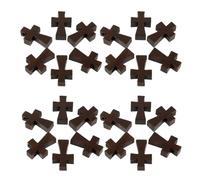OATIPHO 100Pcs Small Wooden Cross Pendants for Jewelry Making - Mini Jesus Dangle Charms Bulk Set for DIY Necklace Bracelets Spiritual Faith Craft Accessories