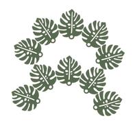 OATIPHO 10pcs Cute Alloy Leaf Charms for Jewelry Making Vintage Plant Pendants for Crafts Unique Leaf Beads for Bracelets Necklaces Chic Minimalist Design