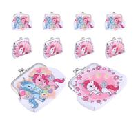 OATIPHO 10pcs Cute Coin Purse: Women Girls Mini Change Pouch with Kiss Lock Clasp Unicorn Portable Small Wallet Fashion Accessories for Daughter