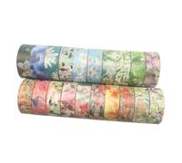 OATIPHO 10pcs Fresh Flower DIY Paper Tape Set Floral Scrapbook Decorative Tape for Diary Stickers Photo Album Crafts Random Colors Styles Random Color