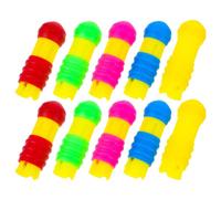 OATIPHO 10pcs Large Water-soluble Chalk Holders Plastic Chalk Covers Protective Clip Lightweight Extension Holders for Teachers Classroom and School Supplies