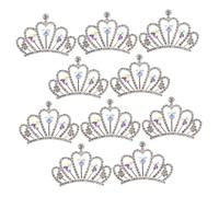 OATIPHO 10pcs Mini Crystal Rhinestone Crown Charms Lightweight Flatback Embellishments for Jewelry Making DIY Hair Accessories and Crafts Versatile Decoration for Casual and Formal Events