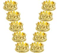 OATIPHO 10Pcs Mini Gold Crown Charms 3D Plastic Crown Pendants DIY Jewelry Making Accessories for Bracelets Necklaces Craft Decorations