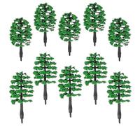 OATIPHO 10Pcs Miniature Plastic Model Trees for Architecture Kits, 7Cm 9Cm Mini Fake Trees for Model Railway Accessories, DIY Scenery Decoration for Sand Table and Craft Projects