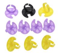 OATIPHO 10pcs Multifunctional Nail Art Mixing Trays Smooth Texture Manicure Nail Glue Holder for Gel Polish Colors Blending and Foundation Suitable for Salon Home Party Use Random Color