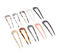 OATIPHO 10pcs U Shaped Hair Forks French Style Hair Pins Acetate Material for Women Updo Chignon Accessories Ancient Costume Festival Hairpins