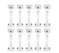 OATIPHO 10pcs White Mechanical Price Tag Clips Double-Head Label Holders Supermarket Sign Display Swing Clips for Retail Shelf Merchandise Signage