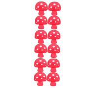 OATIPHO 12 pcs Bright Red Mushroom Shaped Travel Toothbrush Head Covers Portable Plastic Brush Caps Dustproof Protector for Camping Bathroom Home and Travel Storage