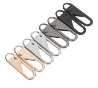 OATIPHO 12pcs Detachable Metal Zipper Pull Replacement Set for Luggage Handbags Backpacks with Gold Silver Gunmetal Black, Universal Size #1 for Clothing and Bags Repair