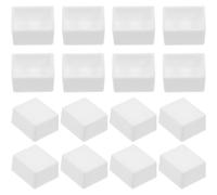 OATIPHO 12pcs Empty Watercolor Paint Half Pans Set in White Abs Material, Reusable and Suitable for Artists and Painters with Wide Range of Applications for DIY Painting