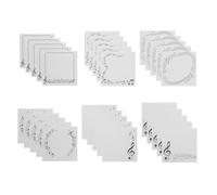 OATIPHO 12pcs Music Sticky Memo Pad with Extra Strong Stickiness and Lightweight Paper, 3x3 Inch Square Self-stick Note Pads Featuring Unique Musical Notes Design, for School and Office