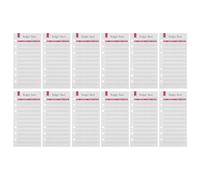 OATIPHO 12pcs Red 6-hole Budget Sheets Refillable Planner Inserts for Expense Tracking Home Office Supplies Cash Envelope Tracker Budget Recording Paper