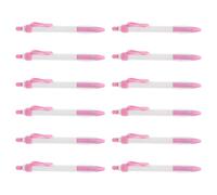 OATIPHO 12pcs Ribbon Shaped Breast Cancer Awareness Ballpoint Pens with Smooth Writing and Portable Plastic Design, Pink Ribbon for Community Campaigns and Halloween Goody Bag Stuffers