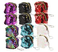 OATIPHO 12pcs Square Coin Bag Mini Change Purse with Fine Workmanship Durable Material Lightweight Design for Travel Makeup and Essentials Red Purple Green and Colorful Options