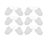 OATIPHO 12Pcs White Fake Santa Beard Set with Elastic Bands, Realistic Human Hair Mustache Costume Accessories for Men’S Christmas Party and Holiday Facial Hair Decor