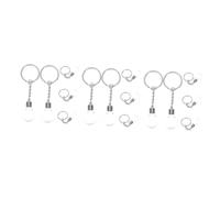 OATIPHO 15 Pcs Heart Shaped Mini Glass Wishing Bottles Keychain Clear Drifting Bottle Pendants with Twist Open Design for DIY Charms Purse Handbag Decor Romantic Gift Accessories