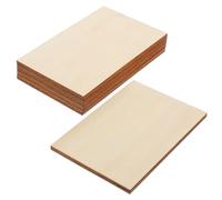 OATIPHO 15PCS DIY Unfinished Basswood Planks 150x100x1.5mm Wood Blanks for Crafts Wooden Squares Wood Boards for Hobby Art Projects