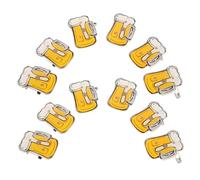 OATIPHO 15pcs Glowing Beer Mug Brooch Adorable Cartoon for Parties Festivals and Everyday Wear Flashing Accessories for Boys and Girls and Mothers