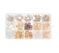 OATIPHO 169pcs Wig Button Hair Extension Ring Large Printed Wooden Bead Silver Pendant Braided Hair Accessories for Braids Diy Braiding Ring