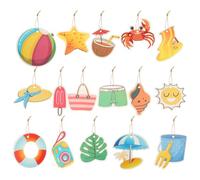 OATIPHO 16pcs Summer Tree Decorations, Tropical Hawaiian Party Hanging Ornaments, Beach Aloha Parties Birthday Celebrations and Weddings Twig Home Decor