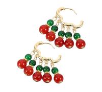 OATIPHO 1Pair Vintage Beaded Earrings for Women Lightweight Palace Style Dangle Jewelry Elegant Decorative Statement Earrings for Various Social Activities
