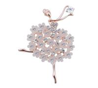 OATIPHO 1PC Creative Ballet Dancer Brooch for Women Elegant Rhinestone Inlaid Costume Pin for Clothing Decoration Unique Idea Eye Catching Accessory Color Selection Random Color