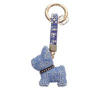 OATIPHO 1pc Stylish Diamond Bulldog Keychain Pendant Eye-catching Handbag Ornament Lightweight Compact Design for Keys Sturdy Material for Dog