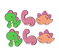 OATIPHO 1set Cute Dinosaur Brooch Pins for Women Adorable Cartoon Animal Enamel Pins for Backpacks Clothes Decoration Creative Friends Fashion Accessories 6pcs