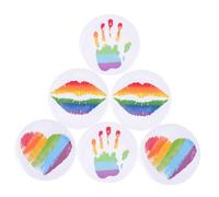 OATIPHO 1set Rainbow Enamel Brooches Decorative Pride Pins for Jackets Backpacks and Accessories Gender Lapel Pins for Equality Support and Fashion 6pcs